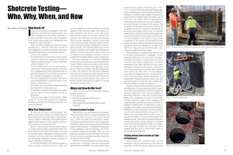 Shotcrete Testing— Who, Why, When, and How